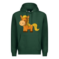 Sports Green cute horse Premium Hoodie - texasbilliewilder