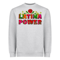 Heather Grey latina power Heavyweight Sweatshirt - AdoDesignShop