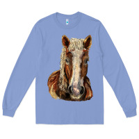 Colony Blue Belgian Horse Long Sleeve Tee - LillyAllenDesigns