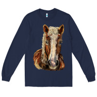 Navy Belgian Horse Long Sleeve Tee - LillyAllenDesigns