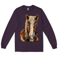 Plum Belgian Horse Long Sleeve Tee - LillyAllenDesigns