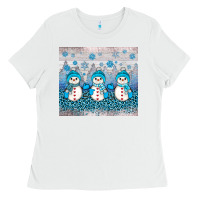 White snowman winter Ladies Tee - JahusDesignShop