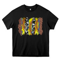 Black softball brushstroke Heavy Core Tee - Zillion Design Studio