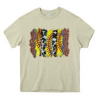 Mossy softball brushstroke Heavy Core Tee - Zillion Design Studio