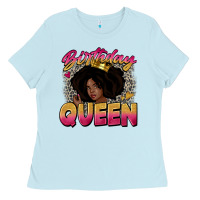 Baby Blue birthday queen Ladies Tee - Zillion Design Studio
