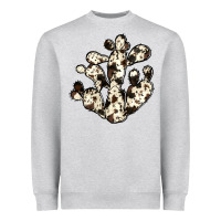 Heather Grey cowhide cactus Heavyweight Sweatshirt - JahusDesignShop