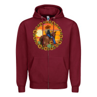 Burgundy cowgirl sunflower Zipper Hoodie - MaliasSmallBusiness