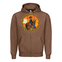 Chestnut cowgirl sunflower Zipper Hoodie - MaliasSmallBusiness