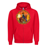 Red cowgirl sunflower Zipper Hoodie - MaliasSmallBusiness