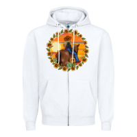 White cowgirl sunflower Zipper Hoodie - MaliasSmallBusiness