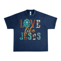Navy love like jesus Urban Heavy Tee - Artiststas