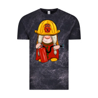 Cloud Black firefighter gnomes Vintage Tee - Artiststas
