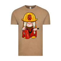Vintage Coffee firefighter gnomes Vintage Tee - Artiststas