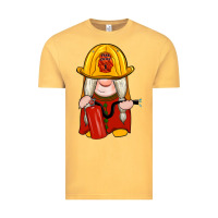 Vintage Mustard firefighter gnomes Vintage Tee - Artiststas