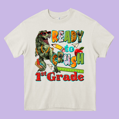 Ready To Crush First Grade Heavy Core Tee Designed By Texasbilliewilder