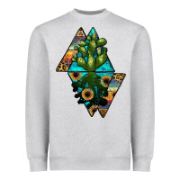 Heather Grey cactus1 Heavyweight Sweatshirt - JahusDesignShop