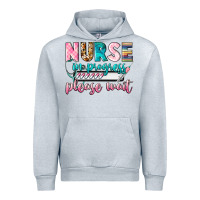 Heather Grey Nurse in progres Urban Hoodie - CowGirlArtShop