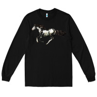 Black American Paint Horse Long Sleeve Tee - LillyAllenDesigns