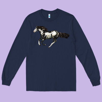 American Paint Horse Long Sleeve Tee Designed By Lillyallendesigns