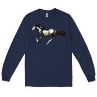 Navy American Paint Horse Long Sleeve Tee - LillyAllenDesigns