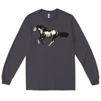 Smoke American Paint Horse Long Sleeve Tee - LillyAllenDesigns
