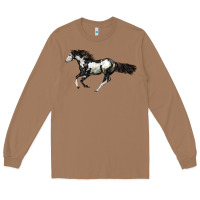 Toasted Coconut American Paint Horse Long Sleeve Tee - LillyAllenDesigns