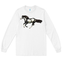 White American Paint Horse Long Sleeve Tee - LillyAllenDesigns