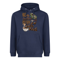 Navy no talkie before coffee Heavyweight Hoodie - BarkalooDesign