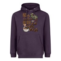 Plum no talkie before coffee Heavyweight Hoodie - BarkalooDesign