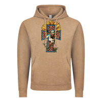 Vintage Coffee leopard cross  sunflower Vintage Hoodie - JahusDesignShop