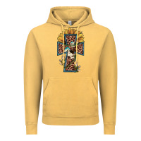 Vintage Mustard leopard cross  sunflower Vintage Hoodie - JahusDesignShop