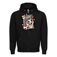 Black vintage soccer Zipper Hoodie - MaliasSmallBusiness