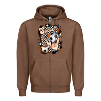 Chestnut vintage soccer Zipper Hoodie - MaliasSmallBusiness