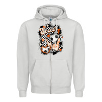 Dove Grey vintage soccer Zipper Hoodie - MaliasSmallBusiness