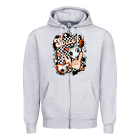Heather Grey vintage soccer Zipper Hoodie - MaliasSmallBusiness
