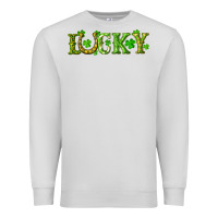 Dove Grey st. patrick's day lucky with clovers and horseshoe Premium Sweatshirt - RanaPortraitStore