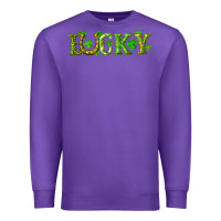 Purple st. patrick's day lucky with clovers and horseshoe Premium Sweatshirt - RanaPortraitStore