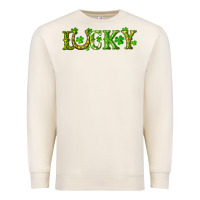 Sandshell st. patrick's day lucky with clovers and horseshoe Premium Sweatshirt - RanaPortraitStore