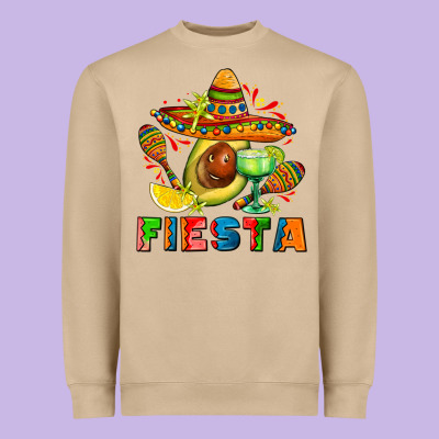 Fıesta With Avocado And Sombrero Heavyweight Sweatshirt Designed By Adodesignshop