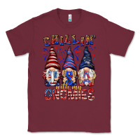 Burgundy Chilling with my gnomies with usa Classic Tee - NancyCooperArtShop