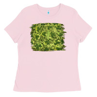 Bubblegum Pink st patrick's day shamrock leopard background Ladies Tee - RanaPortraitStore