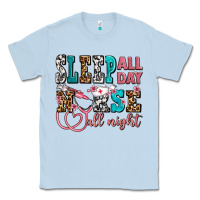 Dusty Blue sleep all day nurse all night Classic Tee - AdoDesignShop