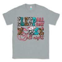 Heather Grey sleep all day nurse all night Classic Tee - AdoDesignShop