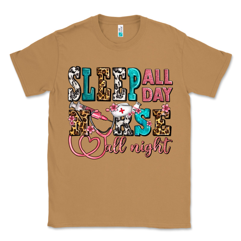 Sleep All Day Nurse All Night Classic Tee by AdoDesignShop | Teevron