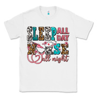 White sleep all day nurse all night Classic Tee - AdoDesignShop