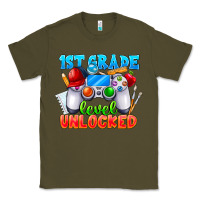 Army Green 1st Grade Level Unlocked Classic Tee - CowhideDigitalArt