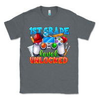 Charcoal Heather 1st Grade Level Unlocked Classic Tee - CowhideDigitalArt