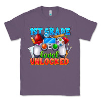Lavender 1st Grade Level Unlocked Classic Tee - CowhideDigitalArt