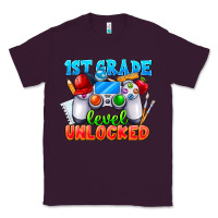 Plum 1st Grade Level Unlocked Classic Tee - CowhideDigitalArt