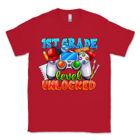 Red 1st Grade Level Unlocked Classic Tee - CowhideDigitalArt